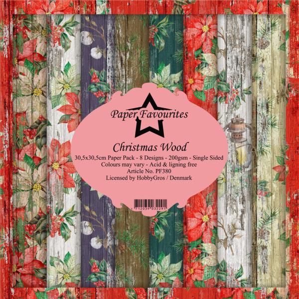 Paper Favourites - "  Christmas Wood  " - Paper Pack - 12x12 Inch