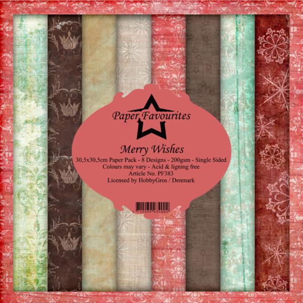 Paper Favourites - "  Merry Wishes  " - Paper Pack - 12x12 Inch