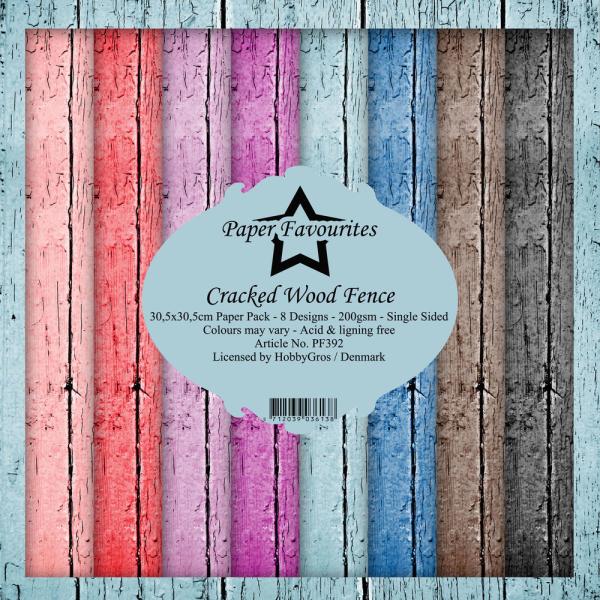 Paper Favourites - "  Cracked Wood Fence  " - Paper Pack - 12x12 Inch