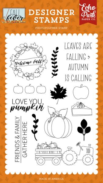 Echo Park - Clear Stamp - " Love You Pumpkin " - Stempelset