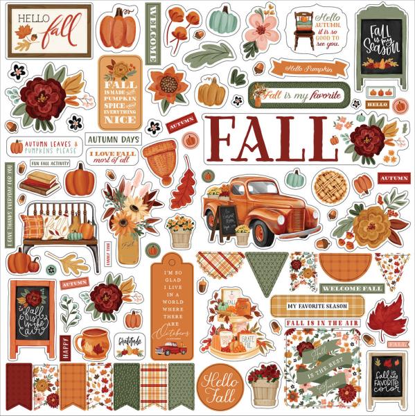 Carta Bella - Element Sticker 12x12" - "Welcome Fall " Aufkleber