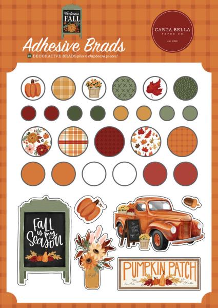 Carta Bella - Adhesive Brads - "Welcome Fall" - Knöpfe