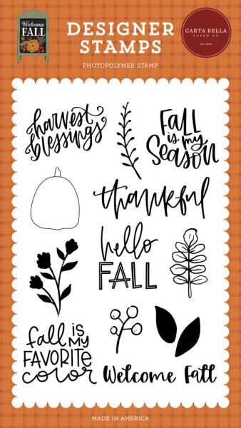 Carta Bella - Clear Stamp - "Harvest Blessings" - Stempelset