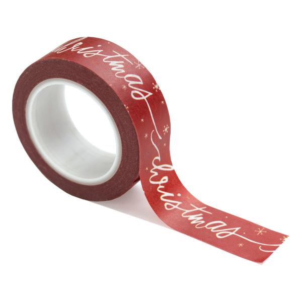 Carta Bella - Washi Tape - "Christmas Script Snow" Decorative Tape