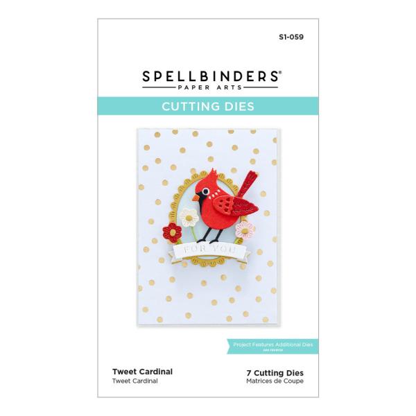 Spellbinders Dies "Tweet Cardinal Etched" Stanzschablonen