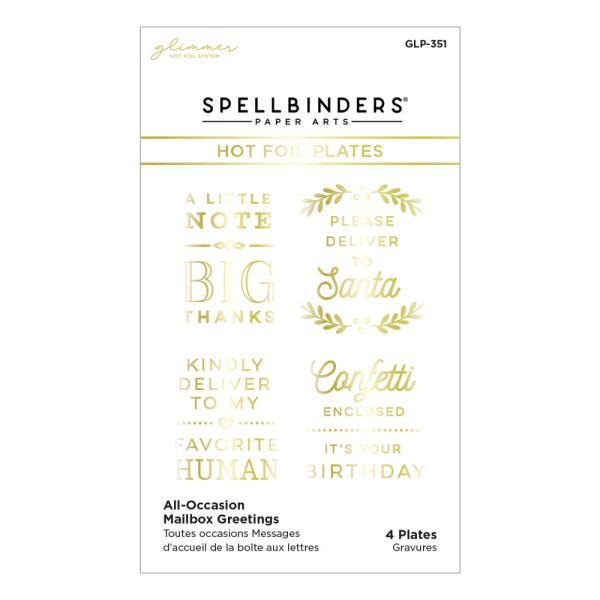 Spellbinders Hotfoil Plate - "All-Occasion Mailbox Greetings "