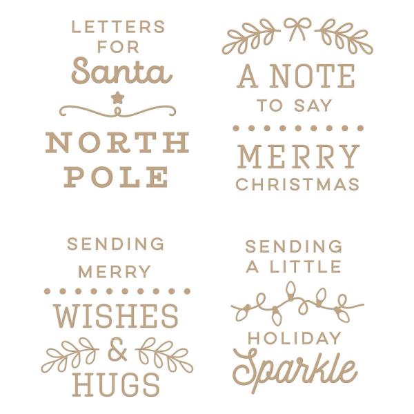 Spellbinders Hotfoil Plate - "Christmas Mailbox Greetings "