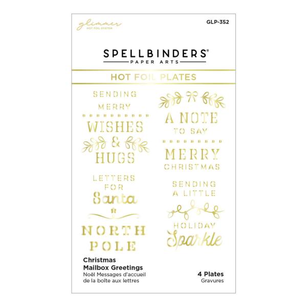 Spellbinders Hotfoil Plate - "Christmas Mailbox Greetings "