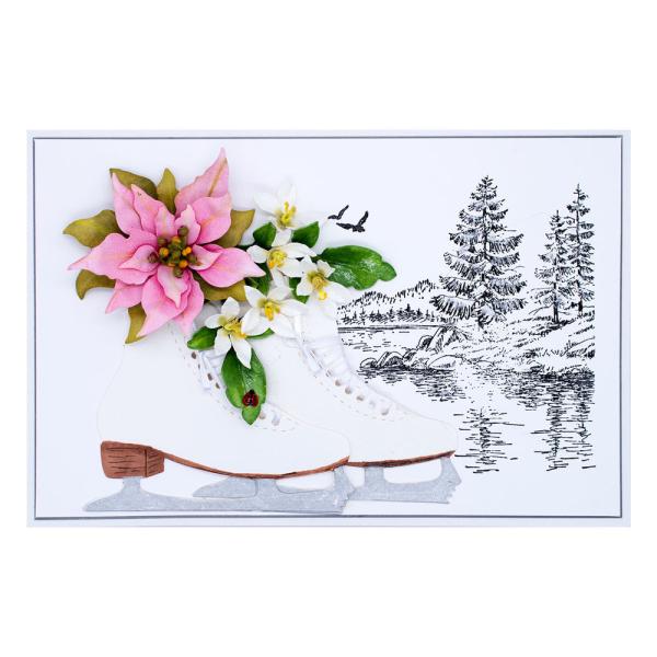 Spellbinders Die "Ice Skate Etched" Stanzschablone