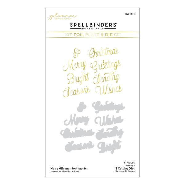 Spellbinders Hotfoil Plate - Merry Glimmer Sentiments 