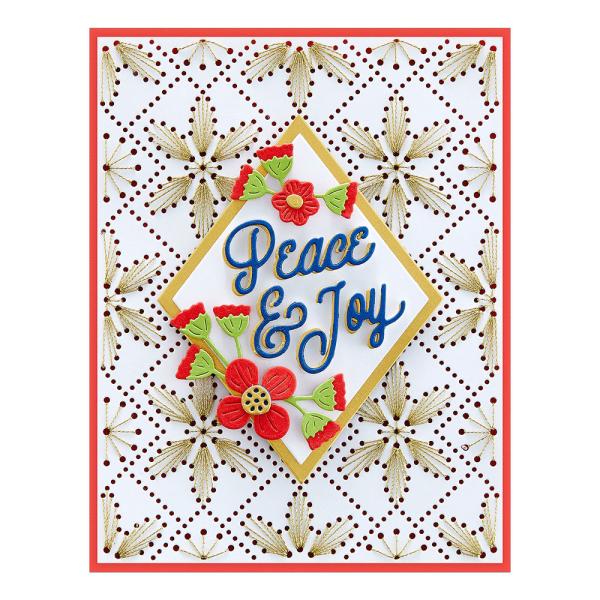 Spellbinders Dies "Petal Diamond Background Etched" Stanzschablonen