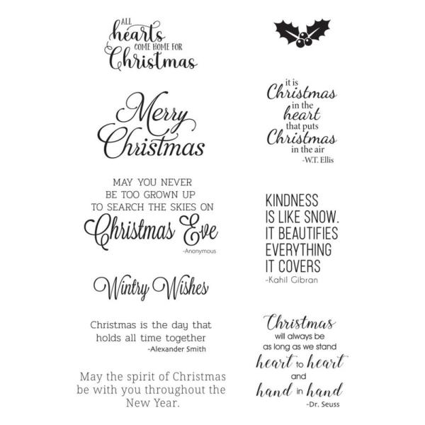 Spellbinders Stempelset - "The Winter Garden Sentiments" - Silikonstempel