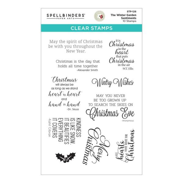 Spellbinders Stempelset - "The Winter Garden Sentiments" - Silikonstempel