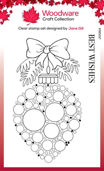 Woodware - Clear Stamps - Big Bubble Bauble Best Wishes  - Stempel 