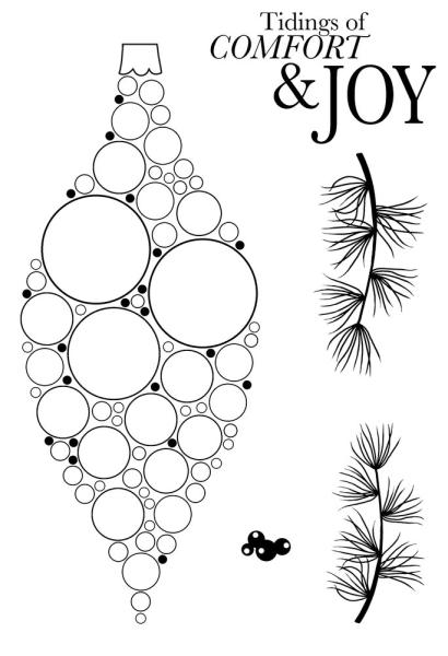 Woodware - Clear Stamps - Big Bubble Bauble Joy  - Stempel 