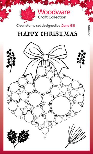 Woodware - Clear Stamps - Big Bubble Bauble Twigs & Berries  - Stempel 