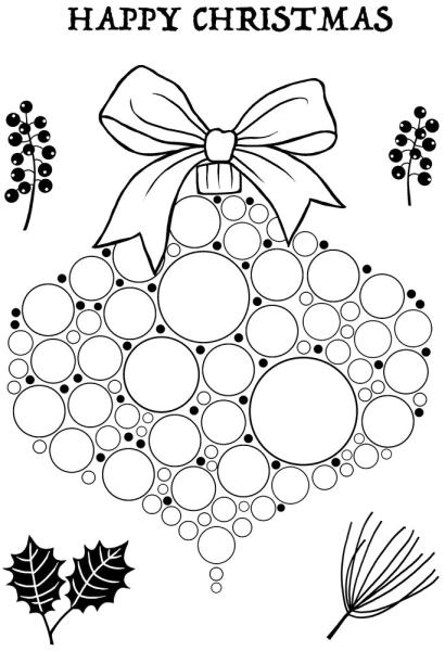 Woodware - Clear Stamps - Big Bubble Bauble Twigs & Berries  - Stempel 