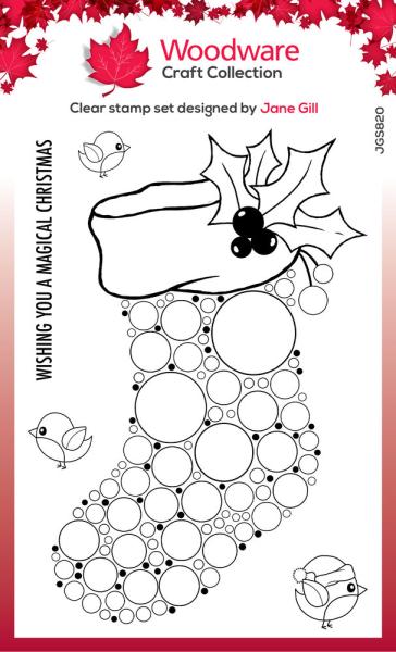 Woodware - Clear Stamps - Big Bubble Stocking  - Stempel 