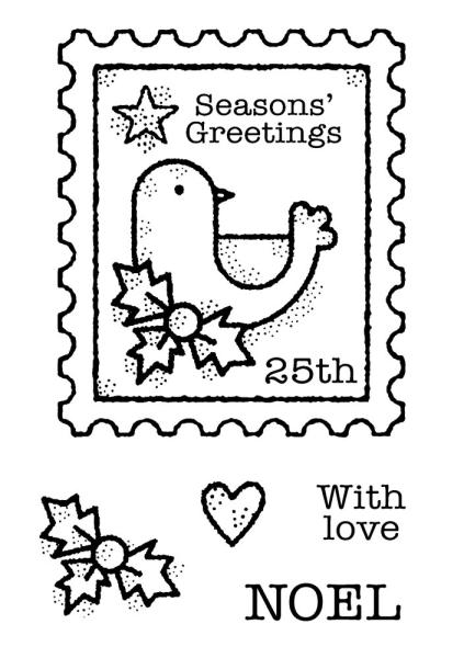 Woodware - Clear Stamps - Bird Post  - Stempel 