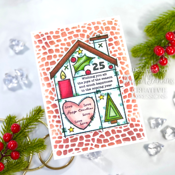 Woodware - Clear Stamps - Christmas House  - Stempel 