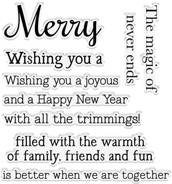 Crafters Companion -Frosty and Bright Stamp & Die Merry Christmas Sent - Stanze & Stempel