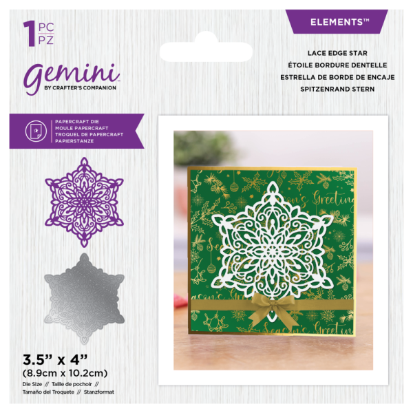 Gemini - Dies - Lace Edge Star - Stanze - Spitzenrand Stern 