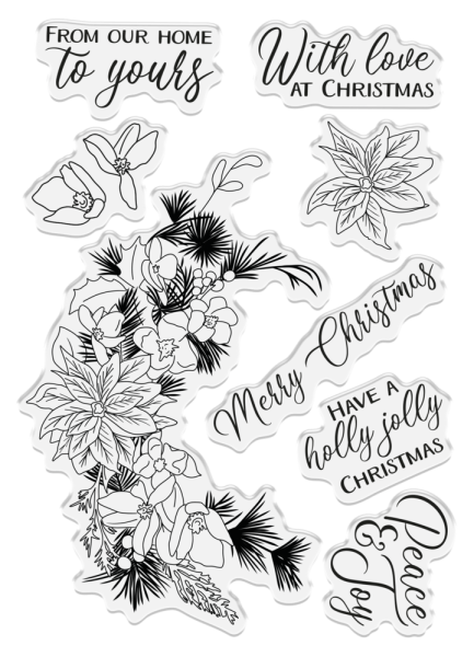 Crafters Companion - Poinsettia Delight - Clear Stamps