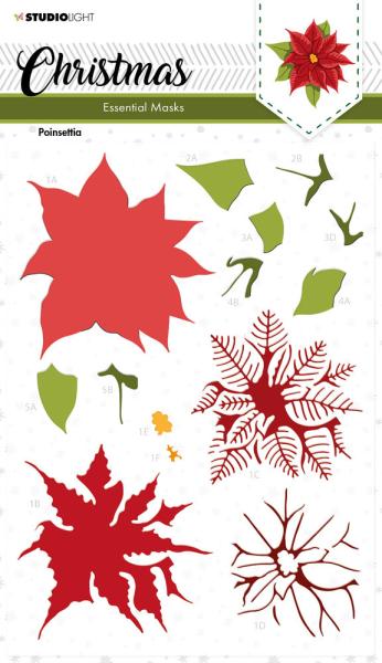 Studio Light - Stencil -  Poinsettia - Schablone 