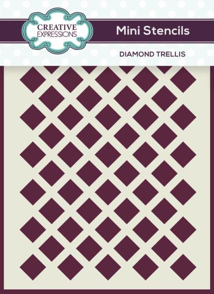 Creative Expressions - Stencil -  Diamond Trellis  - Schablone