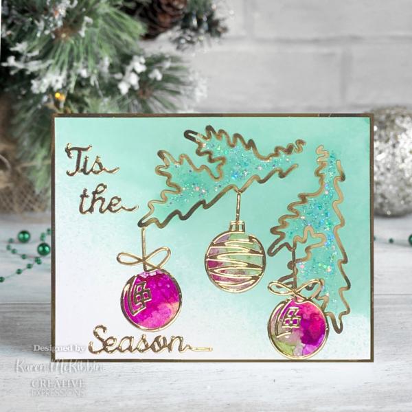 Creative Expressions - Paper Cuts Craft Dies -  One-liner Collection - Baubles & Branch - Stanze