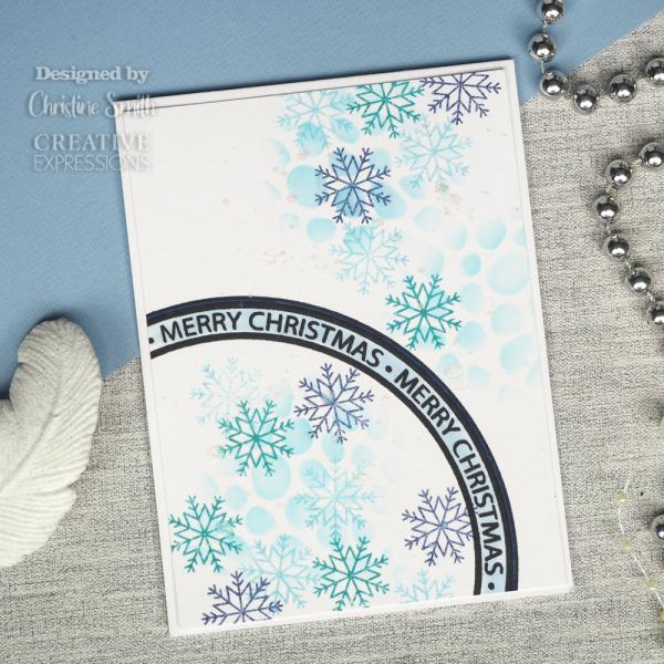 Creative Expressions - Clear Stamp A5 - Tea Bag Folding Frosty Wreath - Stempel