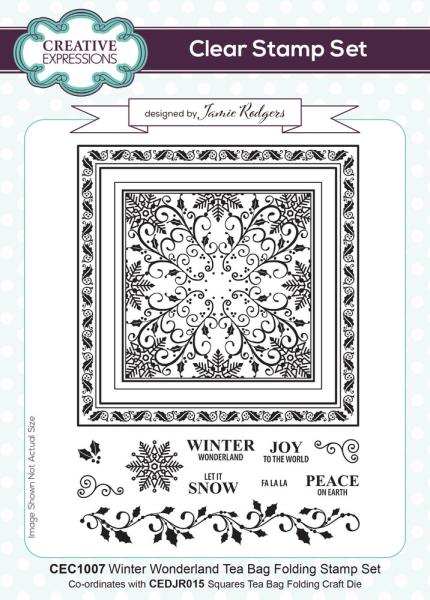 Creative Expressions - Clear Stamp A5 - Tea Bag Folding Winter Wonderland  - Stempel