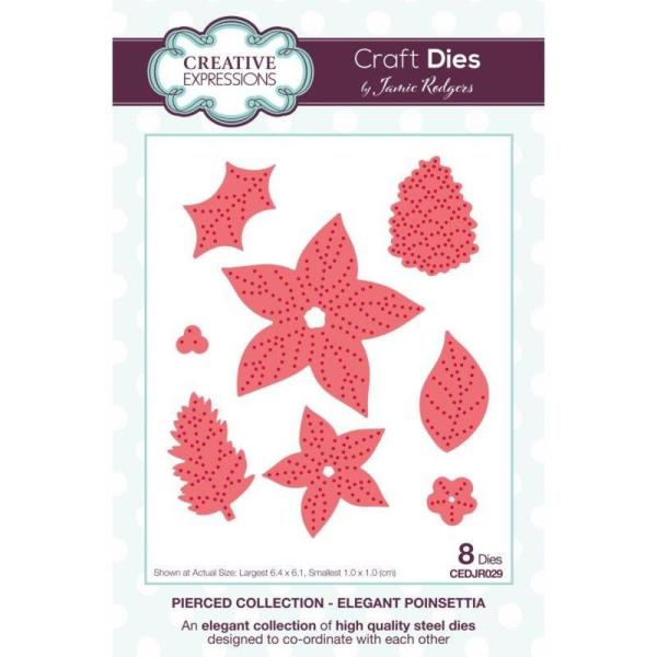 Creative Expressions - Craft Dies -  Pierced Elegant Poinsetti - Stanze