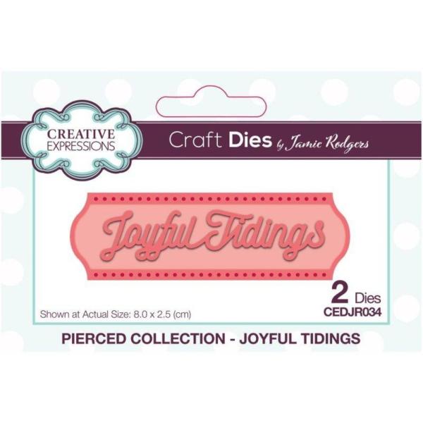 Creative Expressions - Craft Dies - Pierced Joyful Tidings  - Stanze