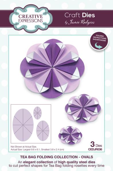 Creative Expressions - Craft Dies -  Tea Bag Folding Ovals - Stanze