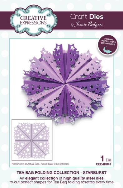 Creative Expressions - Craft Dies -  Tea Bag Folding Starburst - Stanze