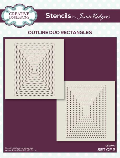 Creative Expressions - Stencil -  Duo Rectangles  - Schablone