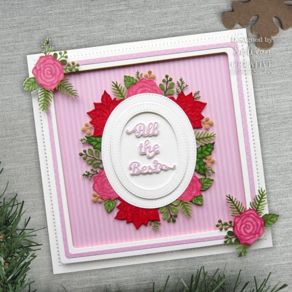 Creative Expressions - Craft Dies -  Festive Oval Wreath Frame  - Stanze