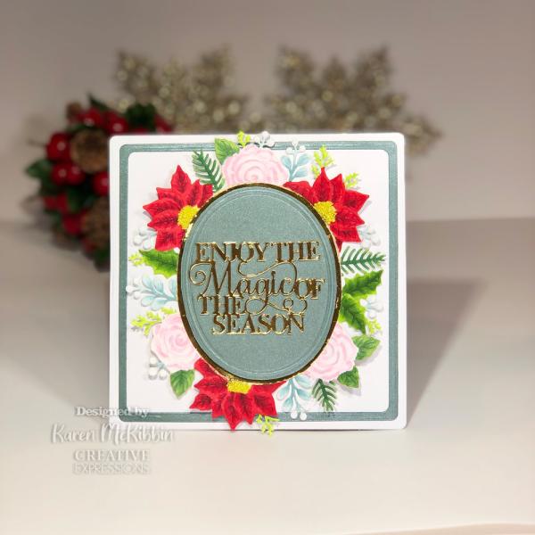 Creative Expressions - Craft Dies -  Festive Oval Wreath Frame  - Stanze