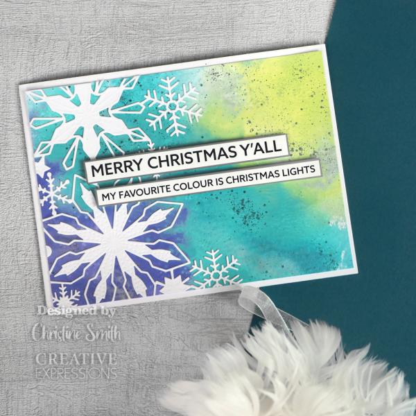 Creative Expressions - Craft Dies -  Festive Snowflake Background - Stanze