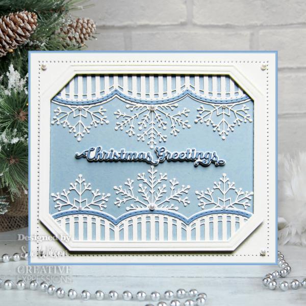 Creative Expressions - Craft Dies -  Festive Snowflake Scalloped Border - Stanze