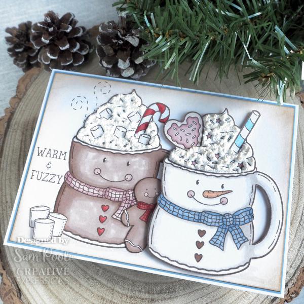 Creative Expressions - Clear Stamp A5 - Novelty Christmas Mugs - Stempel