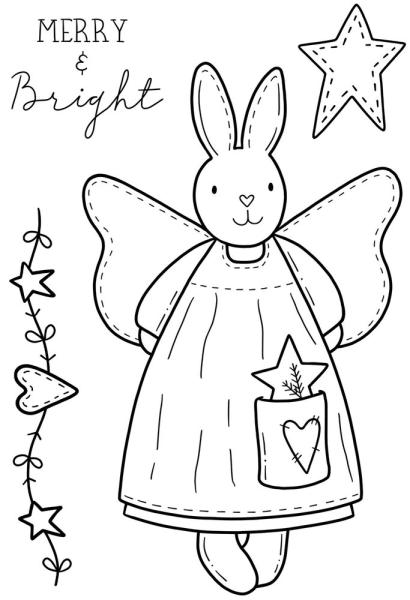 Creative Expressions - Clear Stamp A6 -  Angel Bunny  - Stempel