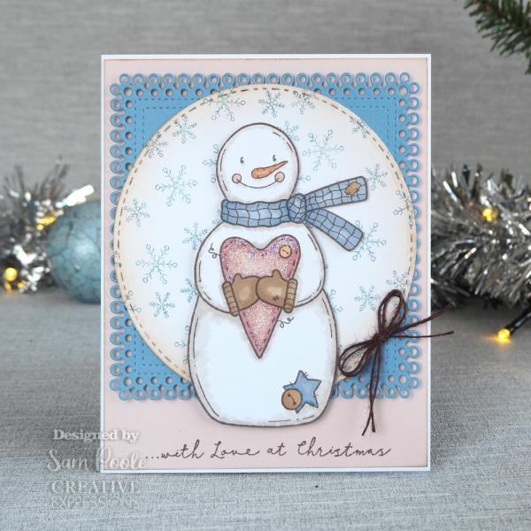 Creative Expressions - Rubber Stamp -  Snow Storm Background  - Gummistempel