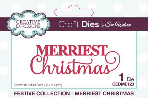 Creative Expressions - Craft Dies -  Festive Mini Expressions Merriest Christmas  - Stanze