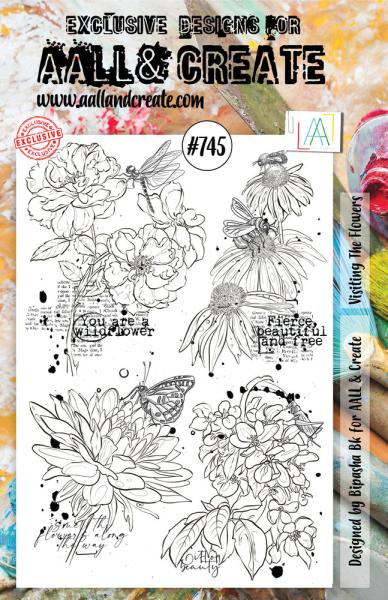 AALL and Create - Stamp -  Visiting The Flowers  - Stempel A5