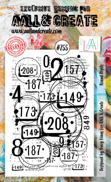 AALL and Create - Stamp - Round Digits  - Stempel A6