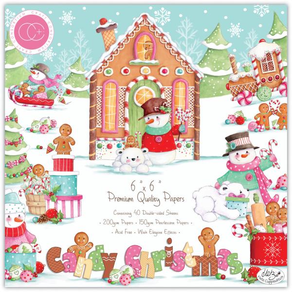 Craft Consortium - Paper Pad 6x6 Inch-  Candy Christmas - Papierblock