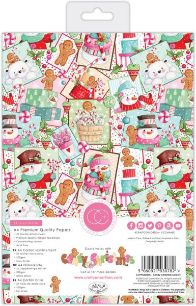 Craft Consortium - Paper Pad A4 - " Candy Christmas  - Papierblock