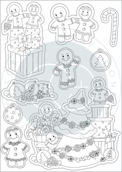 Craft Consortium - Clear Stamp -Candy Christmas Decorate - Stempel